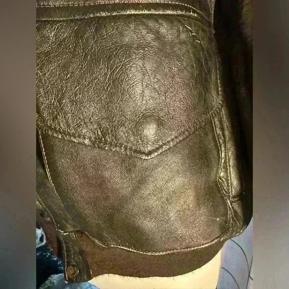 Vintage Winston Leather Bomber Jacket - Picture 3 of 15